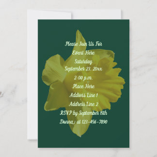 Invitation Jaune Daffodile Floral Party