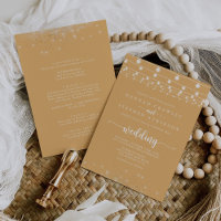Jaune Étoiles Mariage avant et arrière