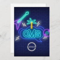 Jaune Musique Rétro Neon Signes Graduation Party I