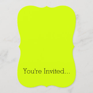 Invitation Jaune néon, grande visibilité Chartreuse