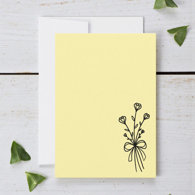 Invitation Jaune Pâle Minimaliste Élégant (Créateur téléchargé)
