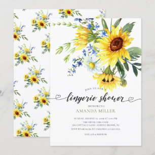 Invitation Jaune Sunflower Bridal Lingerie Douche