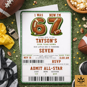 Invitation J'avais 6 ans, maintenant j'ai 7 ans – Football Am