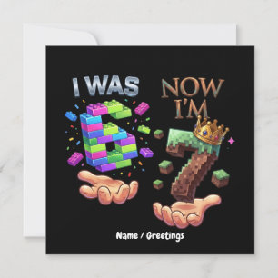 Invitation J'avais 6 ans maintenant j'ai 7 ans Gamer Annivers