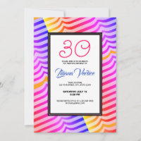 Jazzy Trippy Psychedelic Tropical Stripey Motif