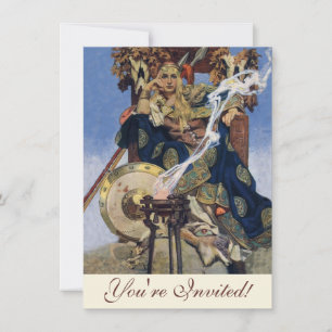 Invitation JC Leyendecker Reine Maeve Guerrière Celtique