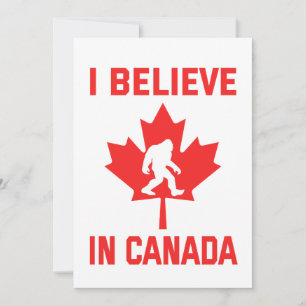 Invitation Je crois au Canada - Bigfoot drôle