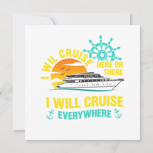 Invitation Je Croisière Partout Croisière Bateau Croisière Ho (Devant)