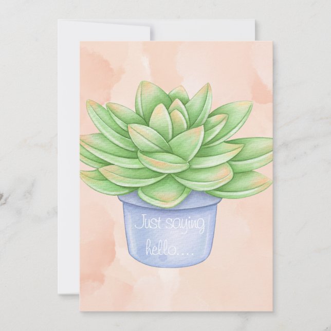 Invitation Je dis bonjour...carte (Devant)