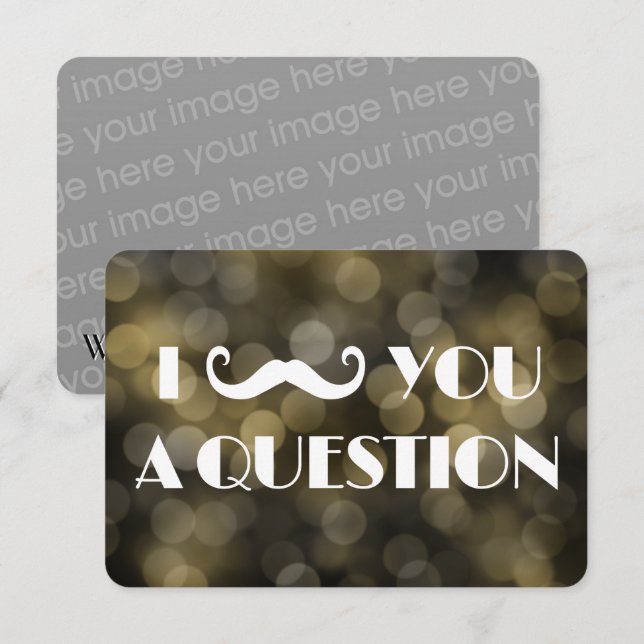Invitation Je Dois Vous Poser Une Question Bokeh Lumières Inv (Devant / Derrière)