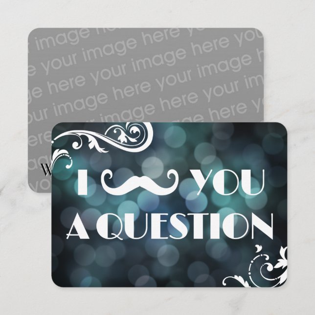 Invitation Je Dois Vous Poser Une Question Bokeh Lumières Inv (Devant / Derrière)