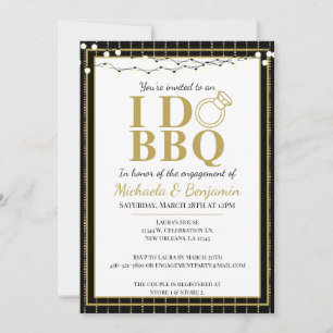 Invitation Je fais BBQ Couples de douche Partie d'engagement