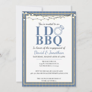 Invitation Je fais BBQ Couples Douche LGBT Gay Engagement Par