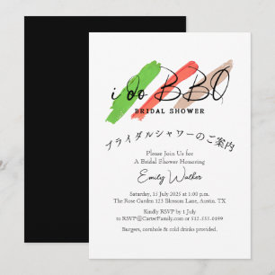 Invitation Je fais BBQ Fête des mariées Burger Typographie co