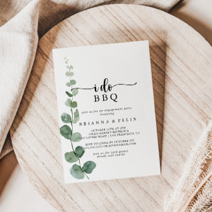 Invitation Je fais BBQ plaisir Eucalyptus Engagement Party