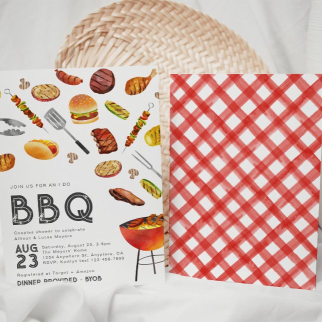 Invitation Je fais du BBQ | BBQ Fête de Mariage (Créateur téléchargé)