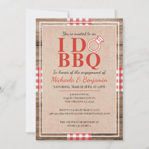 Invitation Je fais la fête de fiançailles BBQ Couples Shower