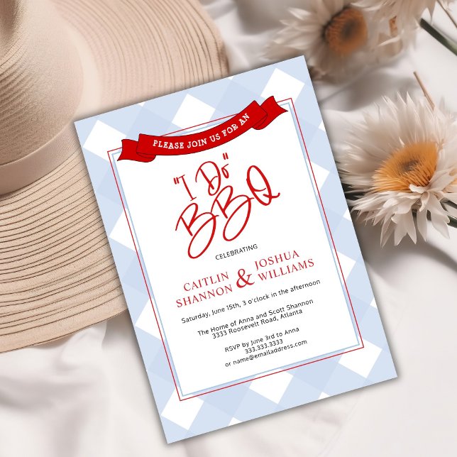 Invitation Je fais le BBQ Couple Mariage Shower Réception de  (Créateur téléchargé)
