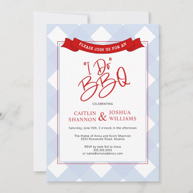 Invitation Je fais le dîner de répétition Wedding shower des  (Devant)