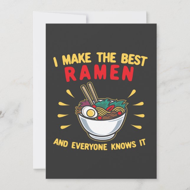 Invitation Je fais le meilleur Ramen et tout le monde le sait (Devant)