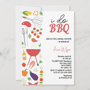 Invitation Je fais un BBQ couple douche engagement Mariage de