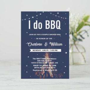 Invitation Je fais un BBQ pour la fête de fiançailles de mari
