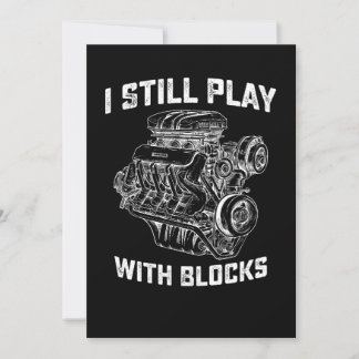 Invitation Je joue encore avec des blocs Mécanicien automobil