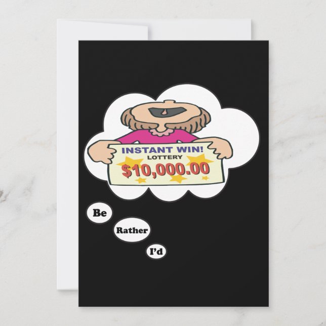 Invitation Je jouerais plutôt la loterie 2 (Devant)