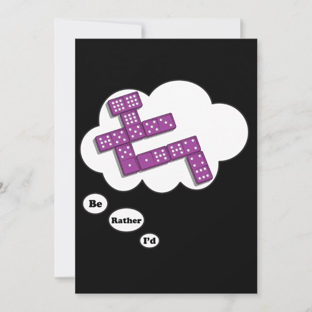 Invitation Je jouerais plutôt les dominos 5 (Devant)