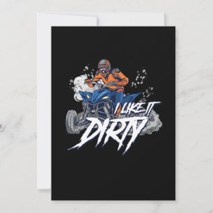 Invitation Je L'Aime Dirty Quad Racing VTT Rider Offroad Cade