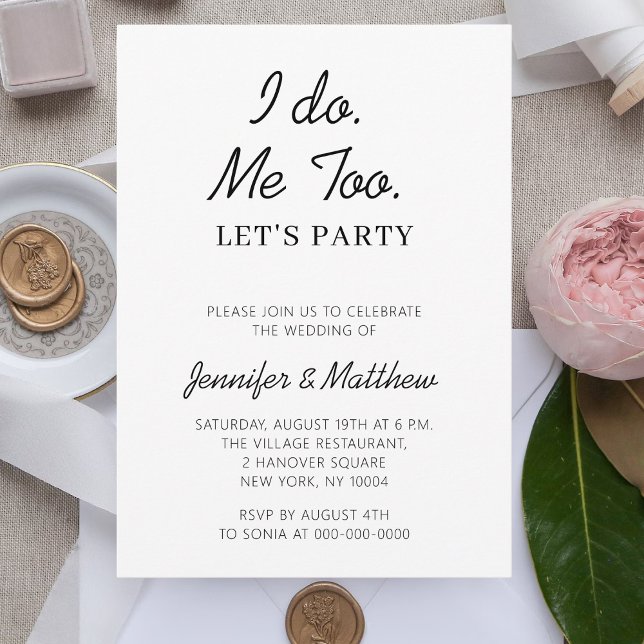Invitation Je Me Fais Moi Aussi Laisser Parti Elopement Parti (Créateur téléchargé)