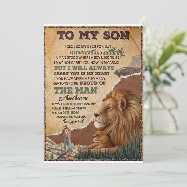 Invitation Je n'ai fermé les yeux qu'un instant - De père à f (Debout devant)