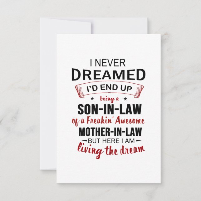 Invitation Je N'Ai Jamais rêvé que je finirais par être un ge (Devant)