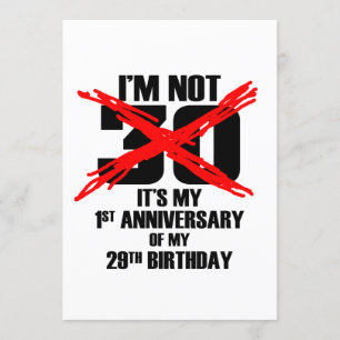 Invitation Je n'ai pas 30 ans