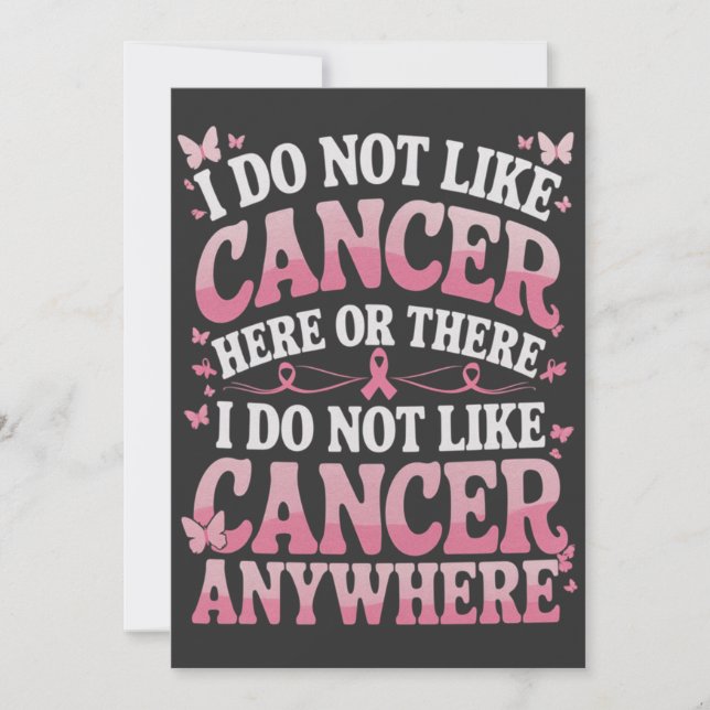 Invitation Je N'Aime Pas Le Cancer Ici Ou Là (Devant)