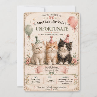 Invitation Je n'aime pas ma fête d'anniversaire