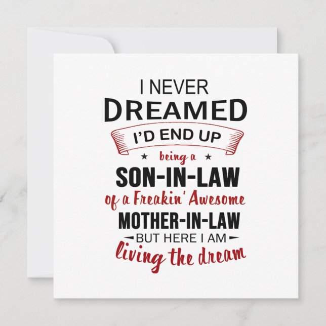 Invitation Je n'aurais jamais rêvé que je finirais par être u (Devant)