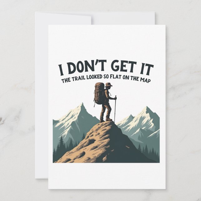 Invitation Je ne comprends pas le sentier si plat Randonnée (Devant)