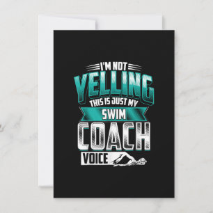 Invitation Je Ne Joue Pas Swim Coach Voix Amusante Natation
