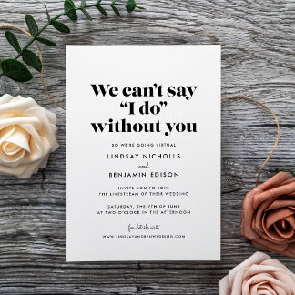 Invitation Je ne peux pas dire que je fais sans vous Mariage 