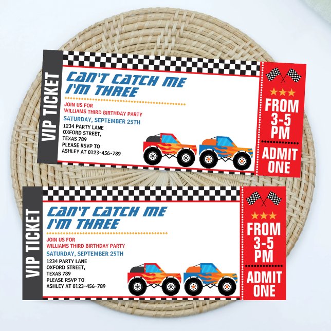 Invitation Je ne peux pas me rattraper Je suis trois troisièm (Créateur téléchargé)