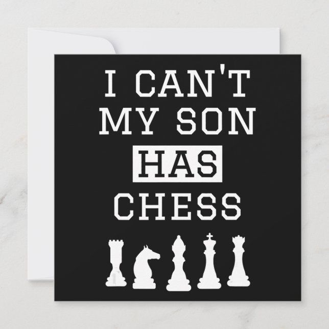 Invitation je ne peux pas que mon fils ait des échecs drôles  (Devant)