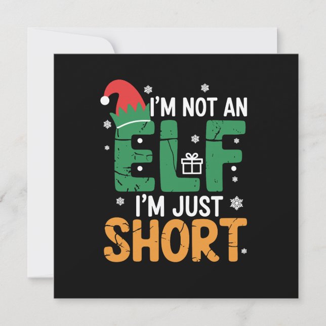 Invitation Je Ne Suis Pas Un Elfe Juste De Courtes Noël Drôle (Devant)