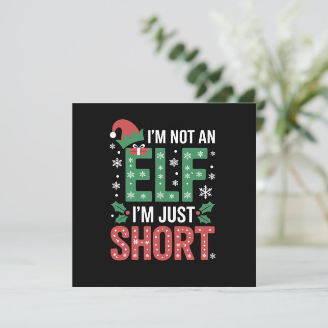 Invitation Je Ne Suis Pas Un Elfe Juste De Courtes Noël Drôle (Debout devant)