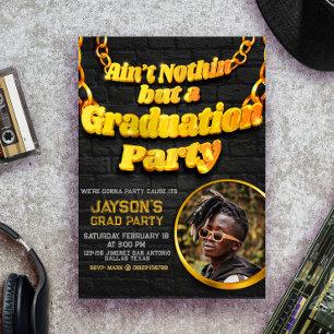 Invitation Je ne suis rien d'autre qu'une fête de graduation