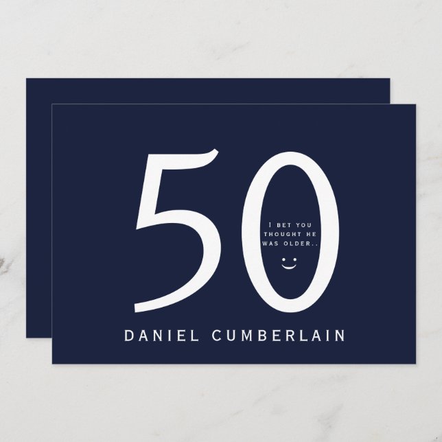 Invitation Je Parie Que Tu Pensais Qu'Il Était Anniversaire D (Devant / Derrière)