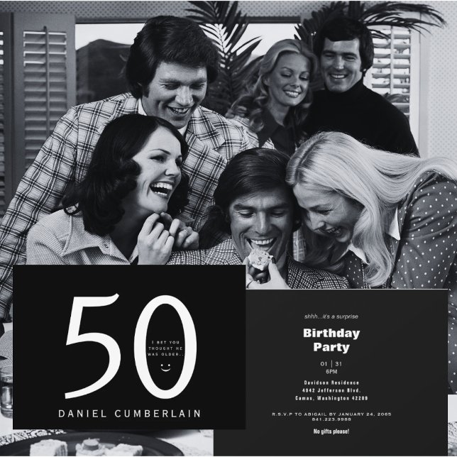 Invitation Je Parie Que Tu Pensais Qu'Il Était Un Anniversair (Créateur téléchargé)