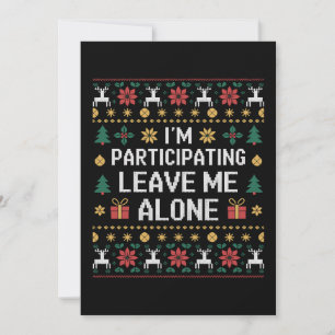 Invitation Je participe Laissez-moi tranquille Noël Famille