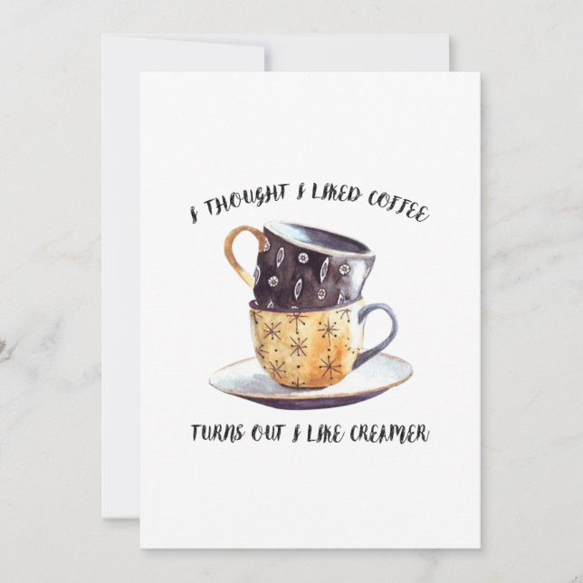 Invitation Je Pensais Aimer Le Café (Devant)