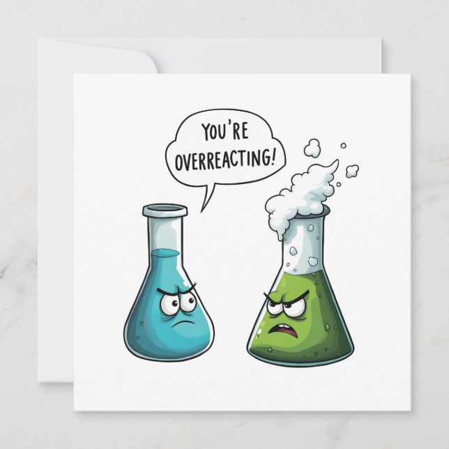 Invitation Je pense que vous surréagissez à la science Nerd a (Devant)